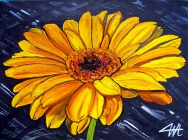 Schilderij getiteld "GERBERA" door Catherine Wernette, Origineel Kunstwerk