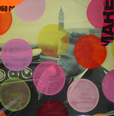 Collages intitolato "Newman" da Cathie Berthon, Opera d'arte originale, Acrilico