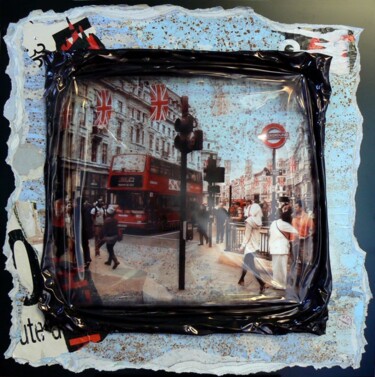 Collages titled "Oxford Circus" by Cathie Berthon, Original Artwork, Photo Montage Mounted on Aluminium