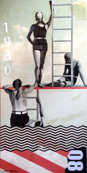 Коллажи под названием "1930" - Cathie Berthon, Подлинное произведение искусства, Акрил