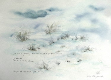 Schilderij getiteld "APRES LA NEIGE - #A…" door Bergerot-Jones Catherine, Origineel Kunstwerk, Aquarel