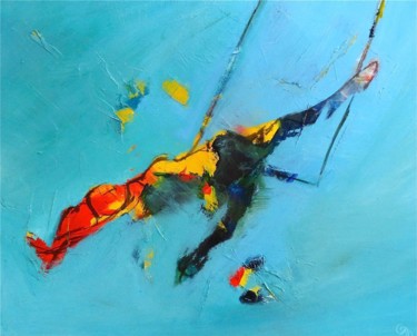 Painting titled "Equilibre.jpg" by Cathy Guerrier-D., Original Artwork, Oil