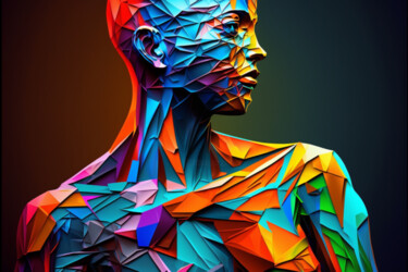 Digital Arts με τίτλο "BODY MAN" από Cathy Massoulle (SUNY), Αυθεντικά έργα τέχνης, Εικόνα που δημιουργήθηκε με AI