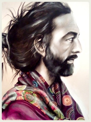 Drawing titled "SANDOKAN" by Cathy, Original Artwork, Pastel