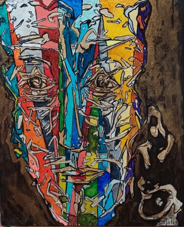 Картина под названием "Ellu" - Catali, Подлинное произведение искусства, Чернила Установлен на Деревянная рама для носилок