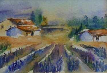 Painting titled "campo di lavanda.jpg" by Catia Biso, Original Artwork, Other