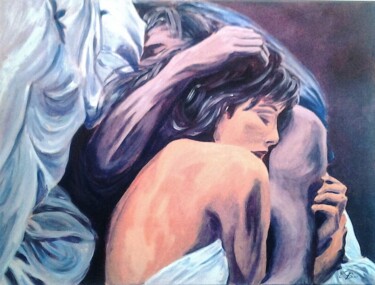Malarstwo zatytułowany „Abbraccio” autorstwa Catia Biso, Oryginalna praca, Akryl