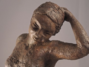Escultura intitulada "Buste de femme - Sc…" por Catherine Zivi, Obras de arte originais, Cerâmica