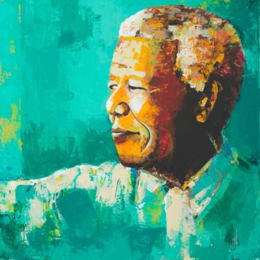 Peinture intitulée "Nelson Mandela" par Cbaud, Œuvre d'art originale, Acrylique Monté sur Châssis en bois