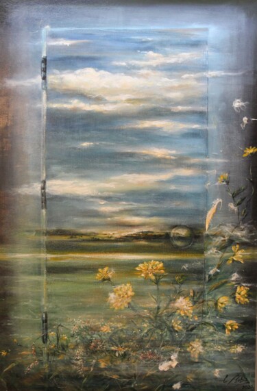 "paysage inachevé" başlıklı Tablo C.Bibo tarafından, Orijinal sanat, Petrol Ahşap panel üzerine monte edilmiş