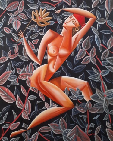 "Mujer sin Máscara" başlıklı Tablo Carlos Duque tarafından, Orijinal sanat, Petrol