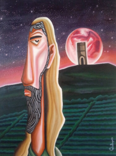 Malerei mit dem Titel "Judas Iscariote" von Carlos Duque, Original-Kunstwerk, Öl