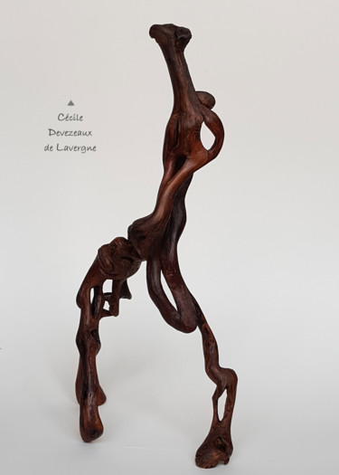 Sculpture titled "L'Âge Mûr" by Cécile Devezeaux De Lavergne, Original Artwork, Wood