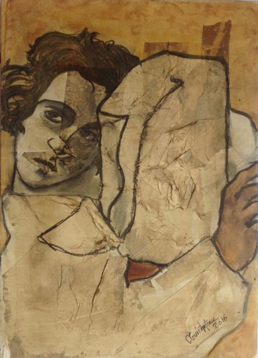 Pittura intitolato "sans titre" da Cecile Guicheteau, Opera d'arte originale, Acrilico