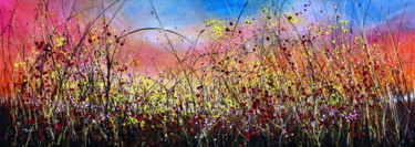 Картина под названием "Sunset #3 - Large o…" - Cecilia Frigati, Подлинное произведение искусства, Акрил