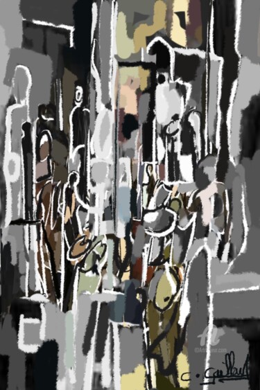 Картина под названием "Obsessions 2" - Cédric Gaillard, Подлинное произведение искусства, Масло