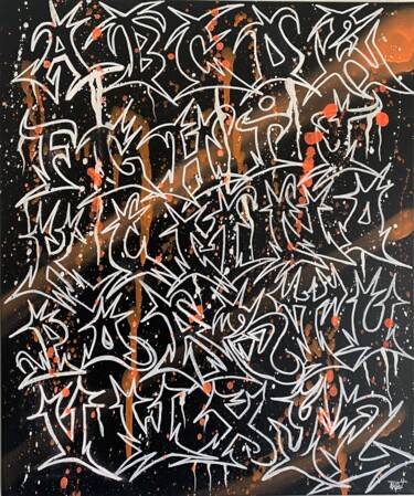Pintura titulada "Alphabet" por Aste, Obra de arte original, Pintura al aerosol