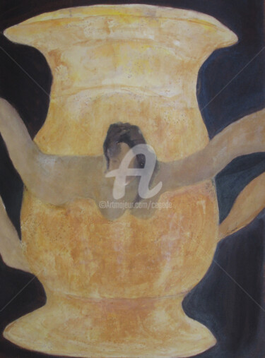 Painting titled "la jarre" by Cegede, Original Artwork, Acrylic
