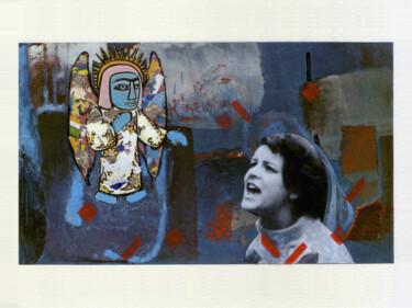 Collagen mit dem Titel "prière/pray" von Celia Regina, Original-Kunstwerk, Collagen