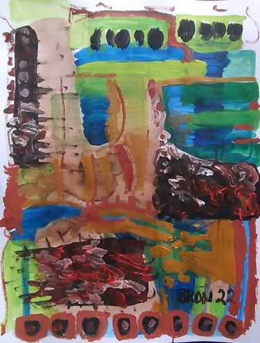 Peinture intitulée "Rhajas2" par Céline Bron, Œuvre d'art originale, Acrylique