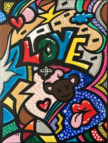 "Love" başlıklı Tablo Céline Leroy Ferrand (AZ) tarafından, Orijinal sanat, Akrilik Ahşap Sedye çerçevesi üzerine monte edil…