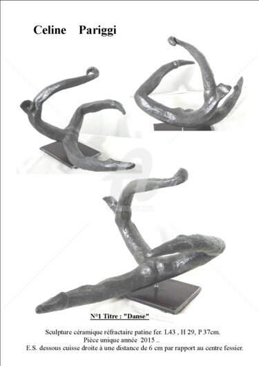 Sculpture titled "dance-fiche-techniq…" by Céline Pariggi (Wen Dao), Original Artwork, Metals