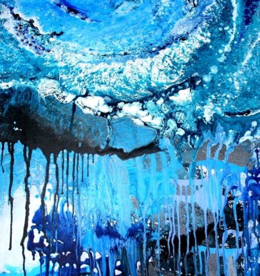 Peinture intitulée "Grotte Sous-Marine" par Cel Ine, Œuvre d'art originale, Huile