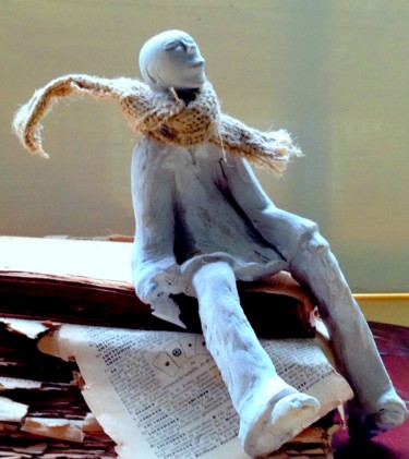 Escultura intitulada "Au gré du vent..." por Cel Ine, Obras de arte originais, Média Mixtas