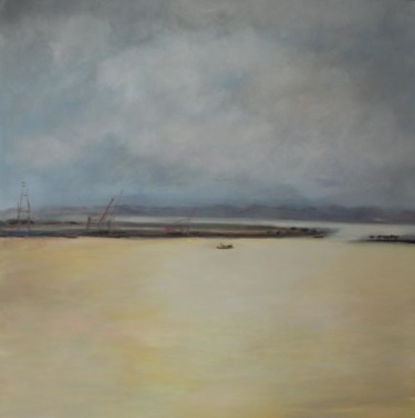 Peinture intitulée "docks" par Céline Laforêt, Œuvre d'art originale, Huile