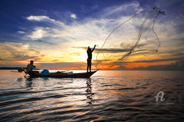 Photography titled "Fisherman" by Celso Lobo, Original Artwork, Digital Photography