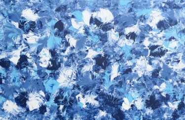 Peinture intitulée "FLEURS BLEUS" par Cendrique Nouchy-Desjeux (Cendrique Art), Œuvre d'art originale, Acrylique Monté sur C…