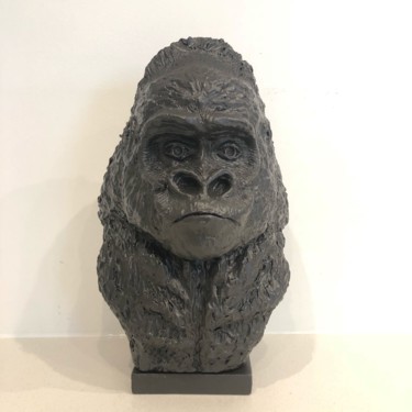 Escultura titulada "Tete de gorille" por Cendrique Nouchy-Desjeux (Cendrique Art), Obra de arte original, Terracota
