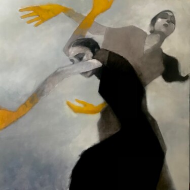 Schilderij getiteld "Mujeres danzando" door Cesar Ayllón, Origineel Kunstwerk, Olie