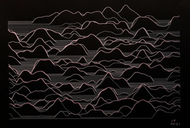 Incisioni, stampe intitolato "Abstract landscape…" da Christophe Floutier, Opera d'arte originale, Gouache