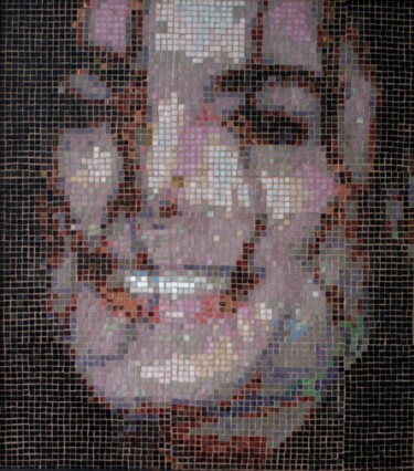 Sculpture intitulée "MICHAEL JACKSON" par Cg In The Art, Œuvre d'art originale, Mosaïque Monté sur artwork_cat.