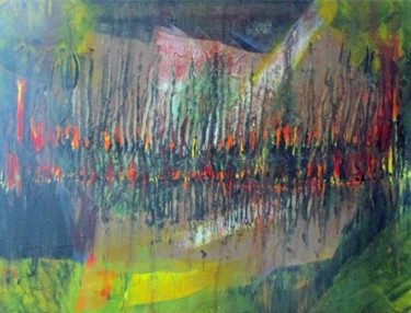 Malarstwo zatytułowany „Paysage 3” autorstwa Claude Gascon, Oryginalna praca, Akryl