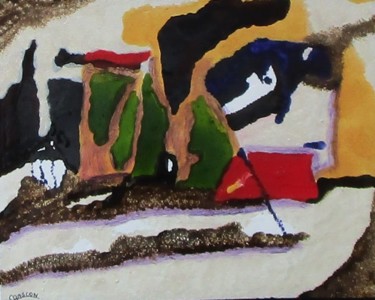 Peinture intitulée "Étude 7C" par Claude Gascon, Œuvre d'art originale, Peinture vitrail