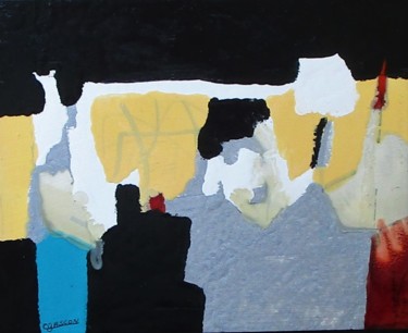 Картина под названием "Étude 1E" - Claude Gascon, Подлинное произведение искусства, Витражная роспись