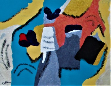 Картина под названием "Étude 7E" - Claude Gascon, Подлинное произведение искусства, Витражная роспись