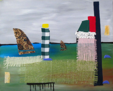 Pintura intitulada "Club Med 2011" por Claude Gascon, Obras de arte originais, Acrílico Montado em Armação em madeira
