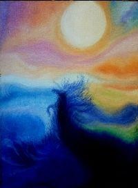 Картина под названием "SEA HORSE" - Tiana Chabert, Подлинное произведение искусства, Масло