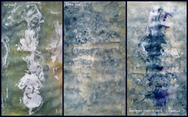 Peinture intitulée "last-papers-acryl.j…" par Chamartin, Œuvre d'art originale, Acrylique