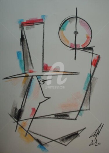 Painting titled "Chapelier fous (pag…" by Serge Chamchinov, Original Artwork, Other