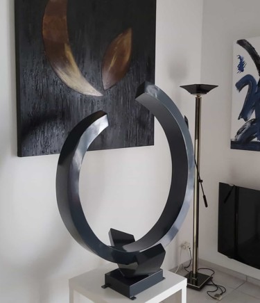 Скульптура под названием ""Rencontre"" - Chantal Derderian Christol, Подлинное произведение искусства, Нержавеющая сталь