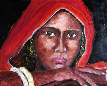 Pintura titulada "MADRAS" por Chantal Eymes, Obra de arte original, Oleo Montado en Bastidor de camilla de madera