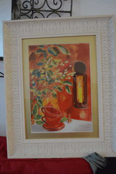 Dessin intitulée "Un après-midi chez…" par Chantal Macé, Œuvre d'art originale, Pastel Monté sur Autre panneau rigide