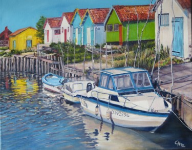 Pintura intitulada "OLERON" por Chantal Martin (chm), Obras de arte originais, Óleo