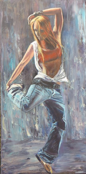 Pintura titulada "dance" por Chantal Martin (chm), Obra de arte original, Acrílico