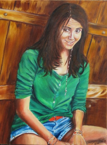 Peinture intitulée "ANDREA" par Chantal Martin (chm), Œuvre d'art originale, Huile