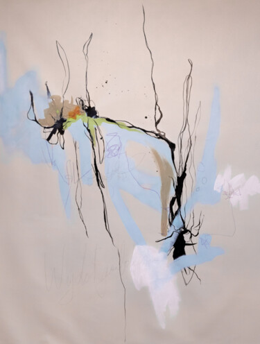 Malerei mit dem Titel "Orchidées 1" von Chantal Proulx, Original-Kunstwerk, Acryl